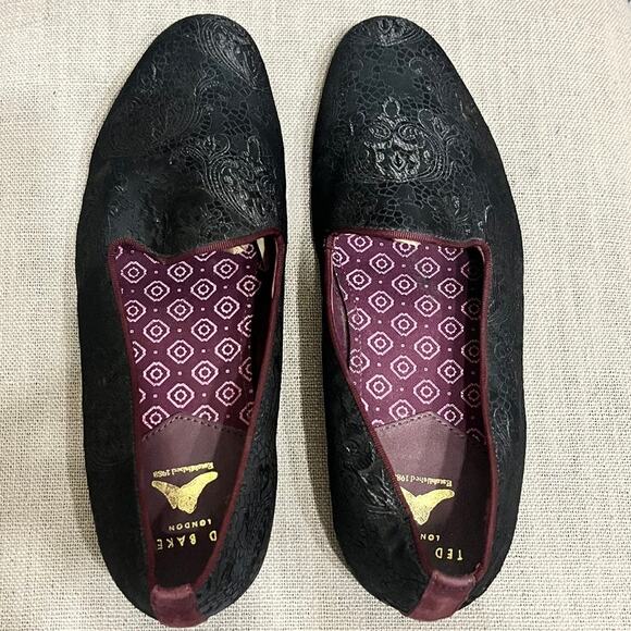 Men's Ted Baker Black Loafer Slip-On Shoes - Picture 3 of 4